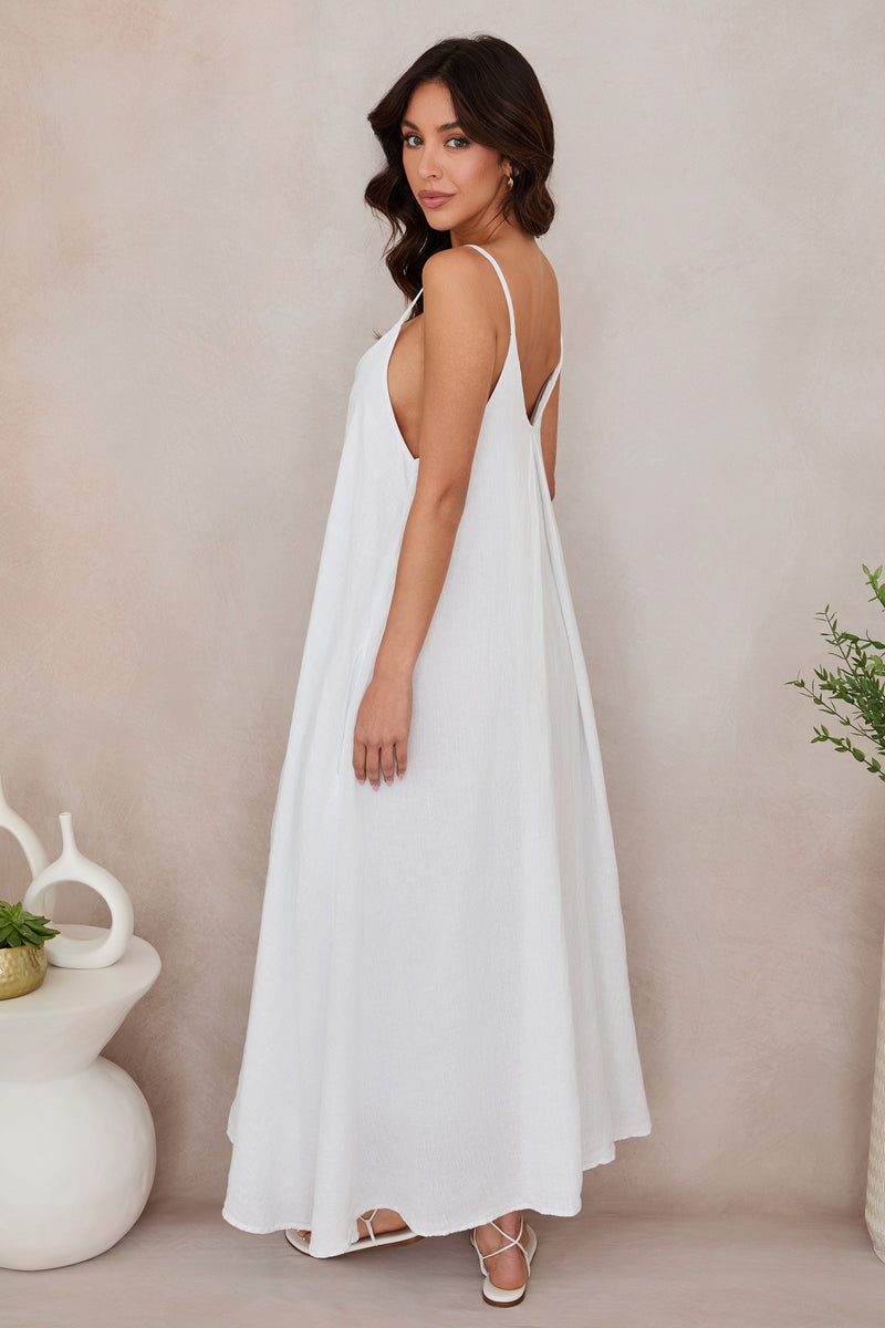 Orianna Silk-Blend Maxi Dress Washed Sky main image 1