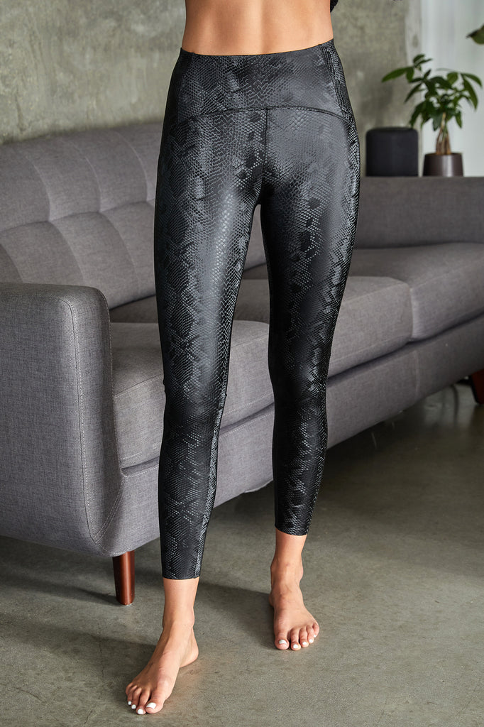 The Faux Leather Snake Riding Legging  Leather leggings outfit night,  Dressy fall outfits, Black leather leggings outfit