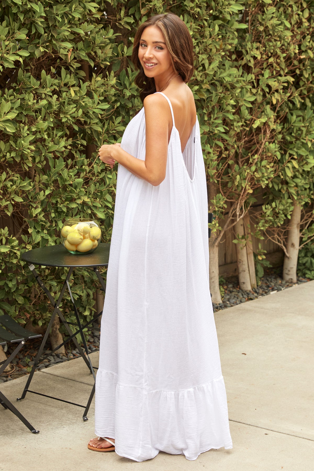 Women's Maxi Dress | Low Back Maxi Dress | Cotton | Made in Italy