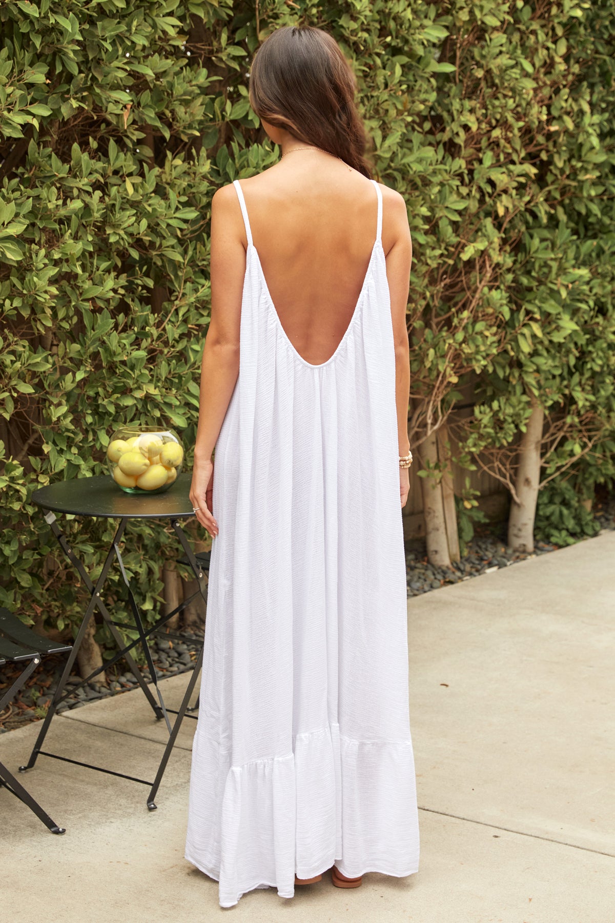 Women's Maxi Dress | Low Back Maxi Dress | Cotton | Made in Italy